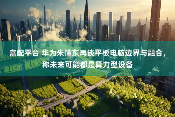 富配平台 华为朱懂东再谈平板电脑边界与融合，称未来可能都是算力型设备