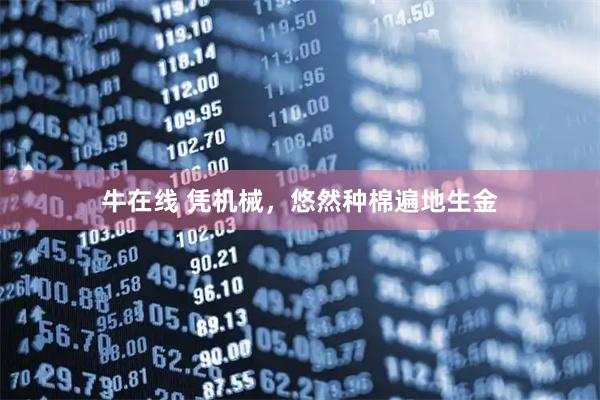 牛在线 凭机械，悠然种棉遍地生金